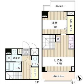 ラフィネ築地 504 間取り図