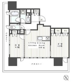 ウェリスタワー愛宕虎ノ門 7階 間取り図