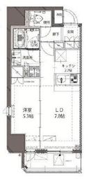 ベルジューレ神保町 502 間取り図