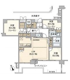 プラウド東陽町 9階 間取り図