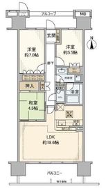 品川シーサイドレジデンス 13階 間取り図