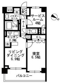 シャンピアグランデ深沢 414 間取り図