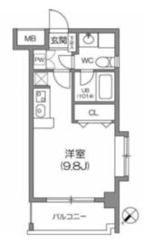 ルクレ森下レジデンス 806 間取り図