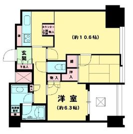 シティタワー麻布十番 10階 間取り図