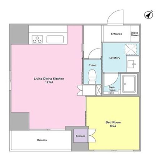 ルココン人形町 302 間取り図