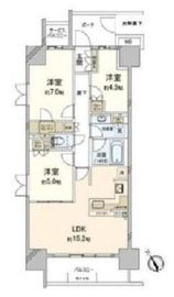 ブランズ西新宿 4階 間取り図