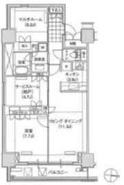 ブリリアイスト東雲キャナルコート 1015 間取り図