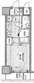 グランド・ガーラ西麻布 6階 間取り図