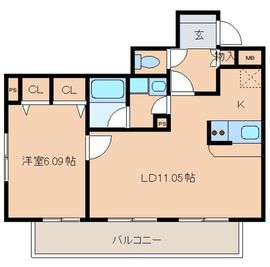 レジディア新川 508 間取り図