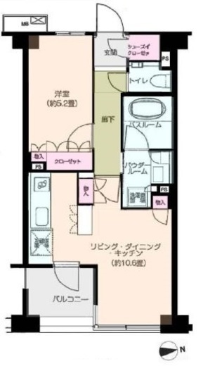 ルネ戸越 5階 間取り図