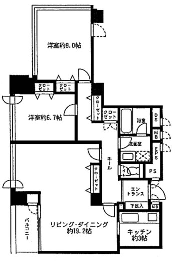リバージュ品川 505 間取り図