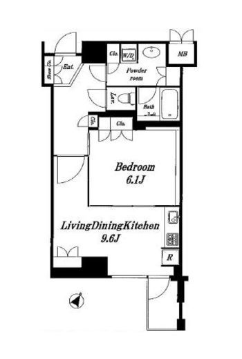 クオリア銀座 7階 間取り図