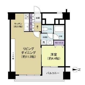 高輪グランドパームス 1階 間取り図