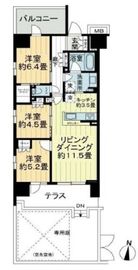 クレヴィア辰巳 1階 間取り図