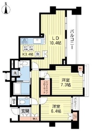 高輪・伊皿子坂ハイツ 6階 間取り図