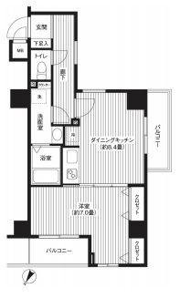 カスタリア初台 209 間取り図