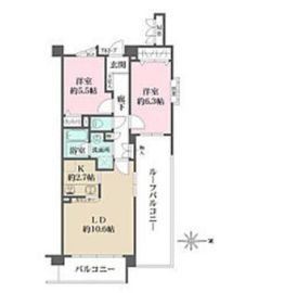 アボリアスコート笹塚 E507 間取り図