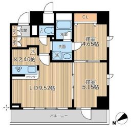 シティスパイア新富町 803 間取り図