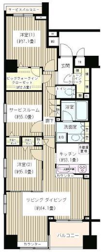 KDXレジデンス日本橋水天宮 601 間取り図
