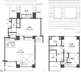 代官山桜の丘 402 間取り図