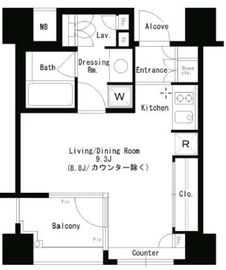 パークアクシス神楽坂ステージ 604 間取り図