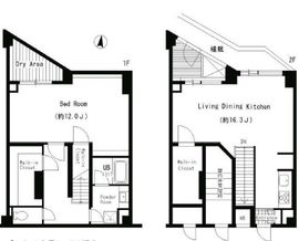 クロスレジデンス三宿 211 間取り図