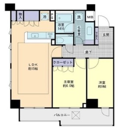 ピアース中目黒ローレルアイ 2階 間取り図