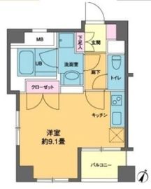 カスタリア南麻布 401 間取り図