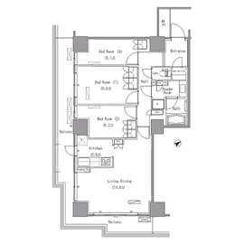 パークアクシス豊洲 1504 間取り図