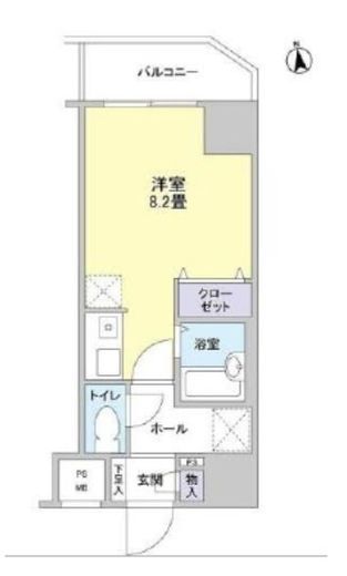 エスコート麻布十番 11階 間取り図