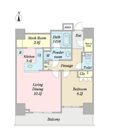 ライオンズ四谷タワーゲート 12階 間取り図