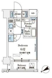 プルミエ武蔵小山 202 間取り図