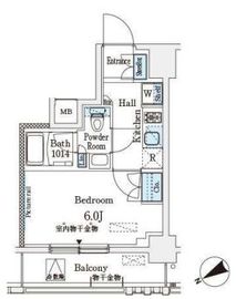 プルミエ武蔵小山 203 間取り図