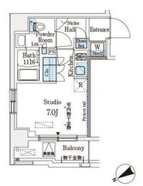 プルミエ武蔵小山 204 間取り図