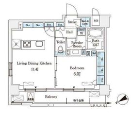 プルミエ武蔵小山 803 間取り図