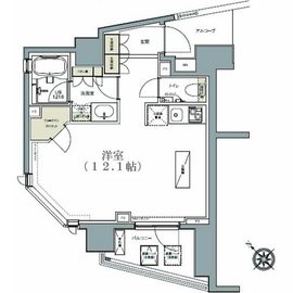 ガーデニア赤坂 901 間取り図