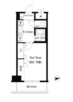 協和高輪マンション 202 間取り図