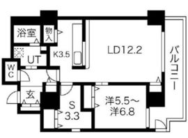 シティコート目黒 2-309 間取り図