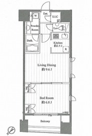 エスティメゾン銀座 507 間取り図