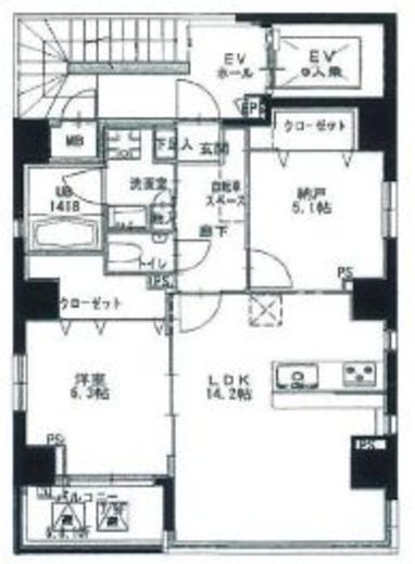 ウィステリア銀座 901 間取り図