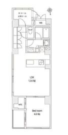 カーササクシード麻布十番 401 間取り図