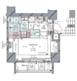 コンシェリア浜松町TOKYO PREMIUM 9階 間取り図