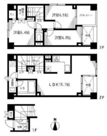 オープンレジデンス赤坂テラス 2階 間取り図