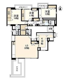 広尾ホームズ 2階 間取り図