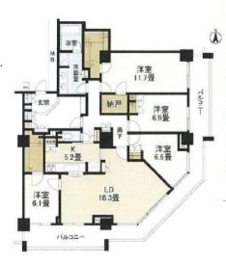 キャナルファーストタワー 14階 間取り図