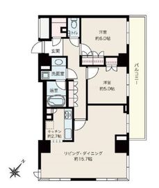 グランスイート代々木 12階 間取り図
