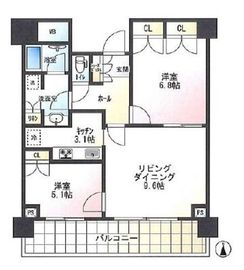 イーストコモンズ清澄白河パークフラッツ 5階 間取り図