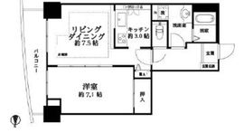 河田町ガーデン 1-1806 間取り図