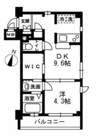 レジディア代々木2 305 間取り図