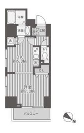 レジディア蒲田 1501 間取り図